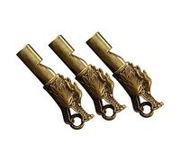 ARTSEWPLY 3 Piezas Silbato Portátil de Cobre con Diseño de Dragón de Decorativo para Senderismo y Actividades al Aire Sonido Fuerte y Duradero