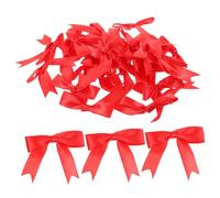 ARTSEWPLY 30 Piezas Lazos Pequeños Rojos para Manualidades Lazos Decorativos para Bodas Fiestas Envoltorios DIY Accesorios Delicados Satinados