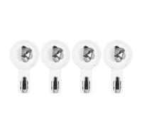 ARTSEWPLY 4 Ganchos Ventosa Transparentes y Gancho Plateado sin Taladro Impermeables y Resistentes para Baño y Cocina Toallas, Utensilios y Accesorios Organizador Versátil para Lavabo