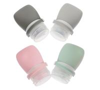 ARTSEWPLY 4 piezas Botellas de Viaje Reutilizables de Silicona Bolsa de Almacenamiento EVA Botellas para Champú Loción y Cosméticos y Prueba de Fugas para Viajes y Actividades al Aire