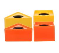 ARTSEWPLY 4 Piezas Estaciones de Micrófono para Entrevistas Diseño y Cuadrado Material Abs y Esponja Resistente Portátiles para TV Conferencias y Ktv Cubre Micrófonos Soporte para Logos