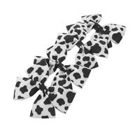 ARTSEWPLY 4 Piezas Lazos para Cabello con Estampado de Vaca Pinzas Fuertes para Niñas Pequeñas y Bebés de Clips de Lazo con Diseño de Vaca y Negra Accesorios Fáciles de Limpiar para