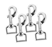 ARTSEWPLY 4 Piezas Mosquetones Giratorios para Correa de Perro Unidades Cierre Rápido de Aleación de Zinc Resistente y Antideslizante Ganchos Metálicos de Alta Durabilidad para Seguridad