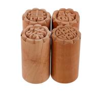 ARTSEWPLY 4 piezas Sellos de Madera para Pasteles con Diseño Tradicional Chino para Repostería Utensilios para Decorar Galletas Pasteles y Bollos para Elaboración de Mooncakes y Postres
