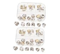 ARTSEWPLY 48 Piezas Transparent Glass Rhinestones Flatback Small Nail Jewelry DIY Charms For Creative Nail Art And Jewelry Making With Gift-ready Boxes