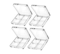 ARTSEWPLY 4piezas Vacía De Maquillaje Caja De Cosméticos Transparente Para Labiales y Sombras Contenedor Portátil Para Bricolaje y Viajes Para Maquillaje Diario y Ocasiones Especiales