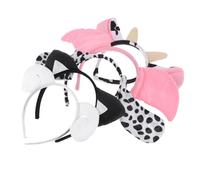 ARTSEWPLY 5 piezas Diademas Animales Peluche para Niñas Accesorios Chic para Fiesta y Cosplay Orejas de Vaca Conejo Gato Cerdo y Oveja Cabezal Suave y Cómodo para y Halloween