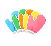 ARTSEWPLY 5 piezas Guantes Exfoliantes de Baño Manoplas de Masaje Corporal para Ducha Limpieza Profunda y Exfoliación Colores Aleatorios Unisex Espuma Rica para Piel Color Aleatorio