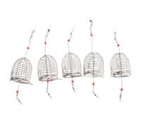 ARTSEWPLY 5 Piezas Jaula de de Pesca Inoxidable Resistente de Unidades Trampas Portátiles con Tapa de Resorte para Captura de Cangrejos Langostas y Peces Pequeños para Aficionados la Pesca
