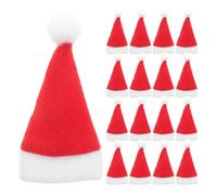 ARTSEWPLY 50 Unidades Mini Gorros de Papá Noel Decorativos para Botellas y Dulces Cubiertas Navideñas para Botellas de Vino Sombreros Pequeños para Paletas y Soporte de Cubiertos Festivo