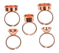 ARTSEWPLY 5piezas Anillo De Acero Inoxidable Para Extensiones De Pestañas Soportes De Pegamento Reutilizables Para Maquillaje De Pestañas Fácil De Limpiar y Usar
