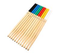 ARTSEWPLY 6 Pares de Baquetas de Madera de Arce 7a Antideslizantes para Batería y Percusión, Colores Surtidos (,), Ligeras y Duraderas, Accesorio Adecuado para Músicos