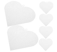 ARTSEWPLY 6 Piezas Láminas Malla Plástica Forma de Corazón Rejilla Resistente para Crochet Bordado y Fabricación de Bolsos Accesorios Diy Duraderos y Fáciles de Limpiar