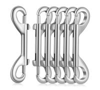ARTSEWPLY 6 Piezas Mosquetones de Doble Extremo para Perros Ganchos de Aleación de Zinc Resistentes con Cierre Rápido Clips para Llaves y Correas Seguros y Fáciles de Usar para Exteriores