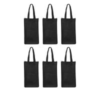 ARTSEWPLY 6 Piezas Porta Botellas de Vino Reutilizables de Tela No Tejida con Base y Asa Portabotellas Grueso para Botellas para Picnic Camping y Celebraciones