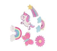 ARTSEWPLY 6 Pinzas Cabello de Unicornio para Niñas en Color Rosa Purpurina y Diseño de Dibujos Animados, Hechas de Plástico y Aleación, para Cumpleaños y Todas las Ocasiones