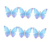 ARTSEWPLY 6 Pinzas Cabello No Dañan el Pelo de Acero Inoxidable Diseño de Mariposas para Niñas y Son Ideales para Fiestas y Regalos