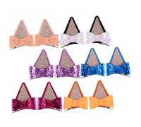 ARTSEWPLY 6pares Horquilla De Lazo Brillante Purpurina Para Niña De Pasadores Pelo Pequeños Accesorios De Peinado Para Fiesta y Escuela Pinzas Pelo Forma