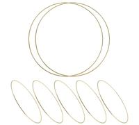 ARTSEWPLY 7 Aros Metálicos para Manualidades Aro de Alambre Dorado de 30 CM y 28 MM de Grosor Círculo para Atrapasueños Macramé para Decoración de Bodas y Pared