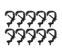 ARTSEWPLY Abrazaderas para Lámparas de Cabeza Móvil 10 Piezas, Gancho Simple de Aluminio Negro para Armazón de Iluminación de Escenario 30-52 Mm, Soporte Resistente hasta 100 Kg para Uso