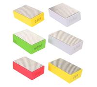 ARTSEWPLY Almohadillas de Pulido Manual Romboidales de Diamante 6 Piezas Granos 60/120/240/320/600/1000 para Azulejos Cerámicos Piedra y Vidrio Bloques de Lijado para Pulidor Manual de