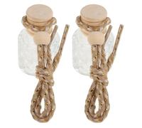 ARTSEWPLY Ambientador de Coche Colgante de Cristal 2 Piezas, Botellas Vacías para Aromaterapia de Coche y Hogar, Diseño Redondo Transparente, Recargables, Uso Versátil para Automóvil