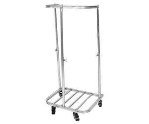 ARTSEWPLY Apoyo a la bolsa agrícola soporte de bolsa de basura acero Plata