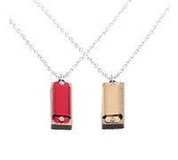 ARTSEWPLY Armónica De Juguete Para Niños, Doble Línea 4 Agujeros y 8 Tonos, Color Rojo y Dorado, Instrumento Musical Educativo Para Principiantes, Tamaño Pequeño y Duradero