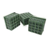 ARTSEWPLY Base de Chupete Floral Fresco Verde de Plástico 4 Ventosas de Bodas y Manualidades en 3 Piezas