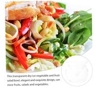 ARTSEWPLY Bol de Vidrio Transparente para Ensalada sin Orificio Cuenco Triangular Elegante para Frutas y Hielo Seco para Uso Doméstico y Restauración