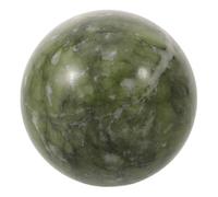 ARTSEWPLY Bola de Cristal de Jade Feng Shui Natural 5-6 Cm, Esfera Decorativa de Piedra Tallada para Meditación y Energía Espiritual, Adorno Verde para Hogar y Oficina, Acento Energético