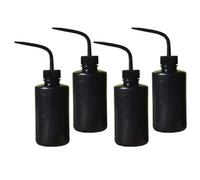 ARTSEWPLY Botella Difusora de 250Ml para Lavado de Pestañas 4 Piezas Botella de Plástico Flexible Boquilla Curva para Salones y Doméstico Control de Fluido