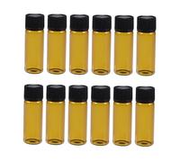 ARTSEWPLY Botellas Pequeñas de Vidrio Marrón de 5 Ml Rosca, Set de 12 Unidades, Frascos Transparentes para Aceites Esenciales y Perfumes, Viaje y Uso Cosmético