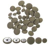 ARTSEWPLY Botones Redondos de Tela para Coser 60 Piezas en Verde Tamaño 18L/20 24L/20 y 28L/20 Base de Aluminio Reutilizables para Ropa Chaquetas Suéteres y Manualidades DIY