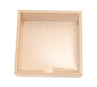 ARTSEWPLY Caja De Madera Tapa Para Obsequio De Flores Diseño De Ventana Caja De Obsequio De Madera Cuadrada Para Almacenaje De o Cajita De