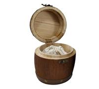ARTSEWPLY Caja de Té Vintage de Madera de Paulownia, Contenedor Portátil Mediano Bolsa Interior para Almacenamiento de Hojas de Té y Ingredientes Alimentarios, Estuche Estilo