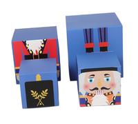 ARTSEWPLY Cajas Apilables Nido De Cascanueces Para Navidad Cajas Decorativas Para Regalos De Papá Noel Contenedores Apilables Para Decoraciones De Fiesta