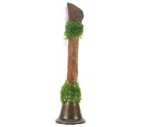 ARTSEWPLY Campana de Mano Varita de Amatista Natural Campana de Cristal Pequeña para Altar Timbre de Mano para Ceremonias Espirituales y Decoración del Hogar Color Púrpura Tamaño