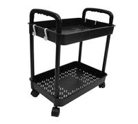 ARTSEWPLY Carro de Almacenamiento con Ruedas Doble Capa Carrito Rodante Multiusos para Cocina Baño Lavandería y Oficina Diseño Moderno y Gran Capacidad Color Aleatorio