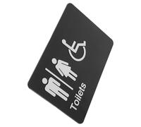 ARTSEWPLY Cartel Braille para Baño Unisex Adhesivo Placa de Puerta con Símbolos Claros y Alta Visibilidad para Oficina y Negocios Indicador Inclusivo para Hombres y Mujeres