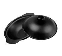 ARTSEWPLY Cazuela de Hierro Fundido de 16 CM Tapa Olla para Estofado y Sopa Utensilio de Cocina Doméstico Adecuado para Guisos y Arroz Resistente Superficie Lisa para Uso en Hogar y