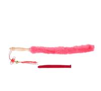 ARTSEWPLY Cepillo para Guzheng Mango de Madera Cerdas Largas y Flexibles de Pelo de Conejo Cepillo de Limpieza para Eliminar Polvo Instrumentos Musicales Color Rojo Adecuado para