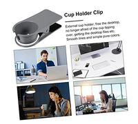 ARTSEWPLY Clip Portavasos de Oficina Grande y Grueso para Mesa Soporte Lateral para Taza y Botella Fácil Instalación sin Taladro para Escritorio y Almacenamiento Multifuncional