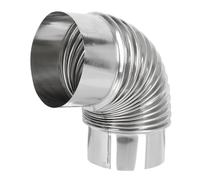 ARTSEWPLY Codo de Tubo de Chimenea de Hierro 75 CM para Estufa de Leña Tubo de Escape Interior y Exterior Extensión para Calefacción Doméstica y Camping Accesorio Resistente a Altas