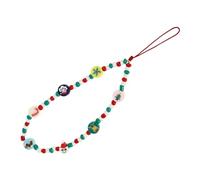 ARTSEWPLY Cordón de Papá Noel Hecho a Mano Cuentas de Arcilla Polimérica Correa para Celular Adorable y Festiva Cuerda para Colgar Teléfono Compatible Varios Dispositivos