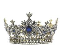 ARTSEWPLY Corona de Novia Retro Europea Negra Tocado Nupcial Gemas de Imitación Accesorio para Boda y Fiesta 1 Unidad Diseño Barroco y Resistente para Fotos y Eventos