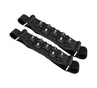 ARTSEWPLY Crampones Antideslizantes Ajustables para Calzado Outdoor Dientes para Senderismo y Escalada Nieve Cubrezapatos Antideslizantes Portátiles para Botas y Zapatillas Negro