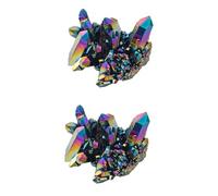 ARTSEWPLY Cristal Natural Iris, 2 Unidades De 4,5 x 3,5 x 3 Cm, Decoración para Peceras y Manualidades, Seguro para Agua Dulce y Salada