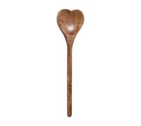 ARTSEWPLY Cuchara de Madera de Acacia en Forma de Corazón, Multifuncional para Cocina y Servir, Tamaño Compacto 25.5x7x1.3 Cm, Cuchara para Miel, Ensalada y Té, Utensilio Natural para Uso