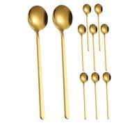 ARTSEWPLY Cucharas de Café de Acero Inoxidable 304 Mango Largo 17 CM Juego de 10 Unidades Cucharas para Mezclar Té Helado y Yogur Utensilios Multifuncionales para Cocina y Bebidas